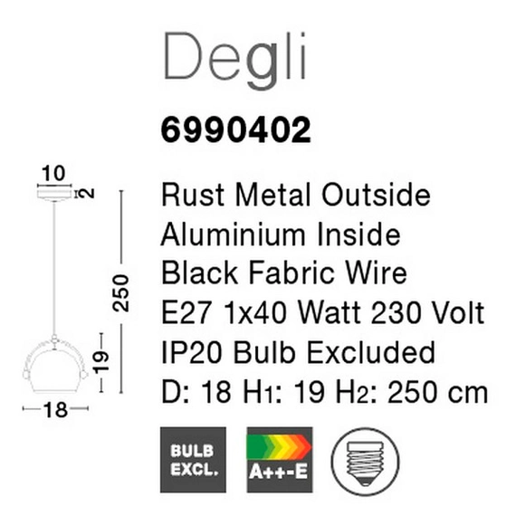 Светильник подвесной Degli Nova Luce 6990402, изображение 3