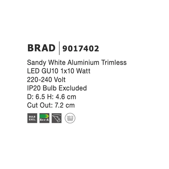 Светильник точечный BRAD Nova Luce 9017402, изображение 5