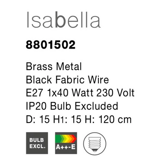 Світильник підвісний ISABELLA Nova Luce 8801502, зображення 3
