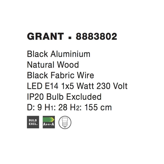 Светильник подвесной GRANT Nova Luce 8883802, изображение 3
