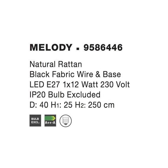 Світильник підвісний MELODY Nova Luce 9586446, зображення 9