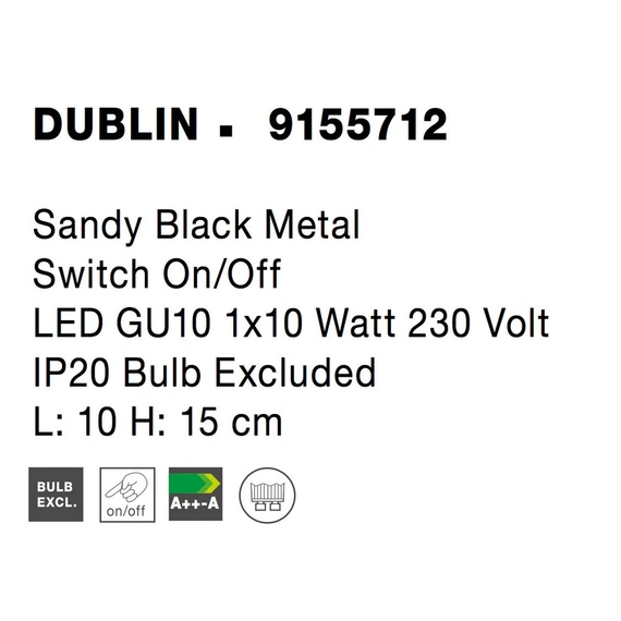 Спот DUBLIN Nova Luce 9155712, изображение 7
