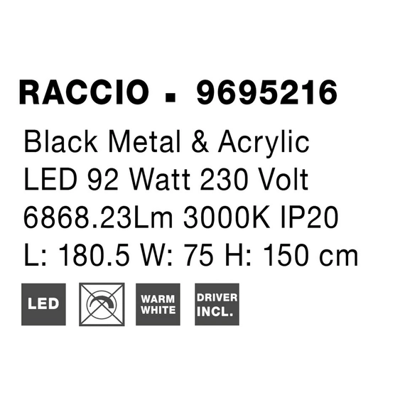 Світильник підвісний RACCIO Nova Luce 9695216, зображення 9