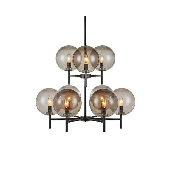 Люстра MARKSLOJD Crown 107921 black/smoke