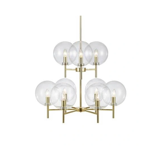 Люстра MARKSLOJD Crown 107920 gold/clear
