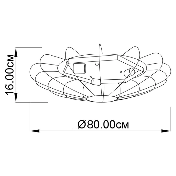 Стельовий світильник 09680.01.01 D80. Ромашка ImperiumLight, зображення 2