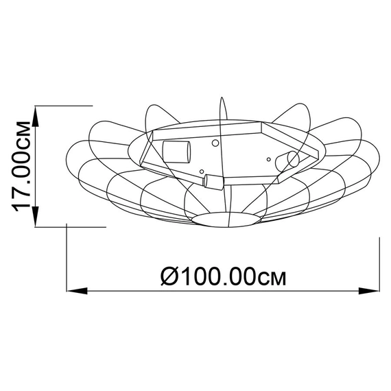 Стельовий світильник 098100.01.01 D100. Ромашка ImperiumLight, зображення 2
