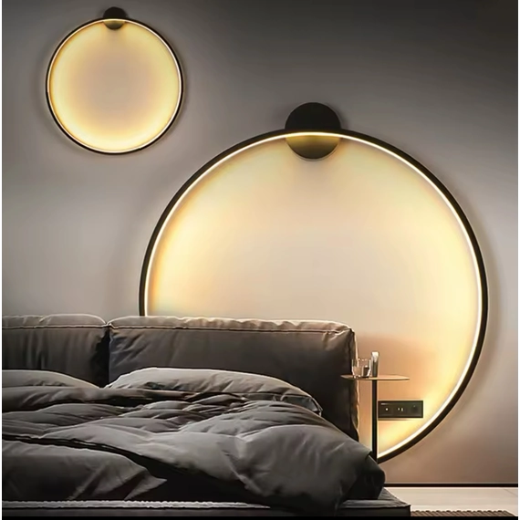 Настінний світильник Round Led Black D-600, изображение 3