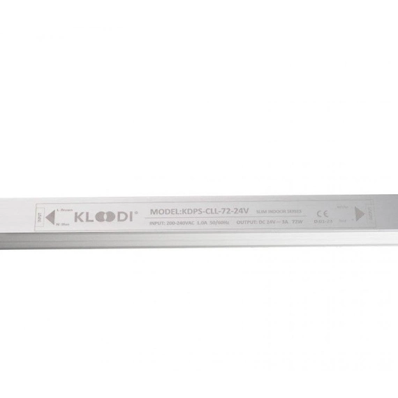 Блок живлення SLIM 72W, 24V. IP20 KLOODI KDPS-CLL72-24V, изображение 2