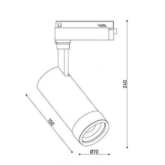 Світильник трековий однофазний KLOODI KD-ZOOM 30W CCT BK, изображение 2
