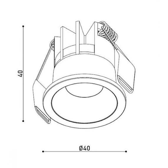 Светильник точечный врезной KLOODI KD-MINI40 3W 3K WH DIM, изображение 2