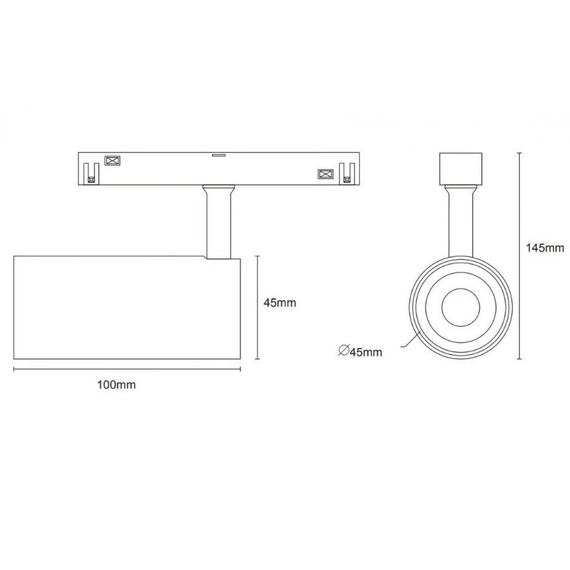 Світильник магнітний трековий KLOODI KDMG-SPOT45 12W 3K BK, зображення 2