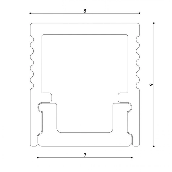 LED профіль підвісний з розсіювачем PC, 2м KLOODI KLP0809 2, зображення 5