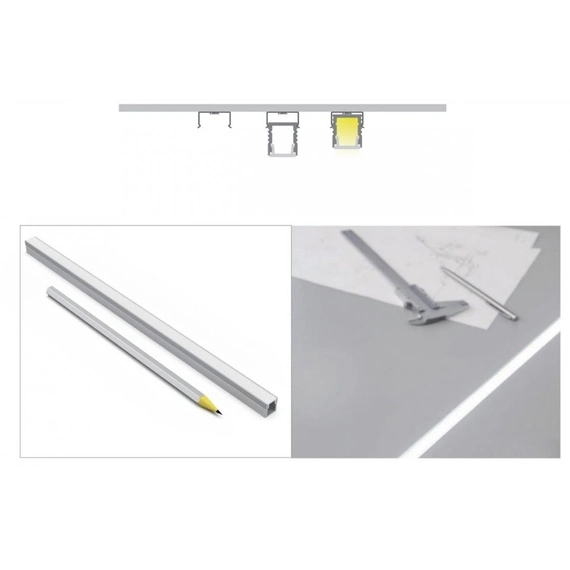 LED профіль підвісний з розсіювачем PC, 2м KLOODI KLP0809 2, зображення 2