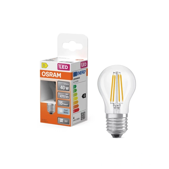 Світлодіодна лампочка Osram 4099854468070 E27 1x3.4W 4000K 470Lm IP20, зображення 3