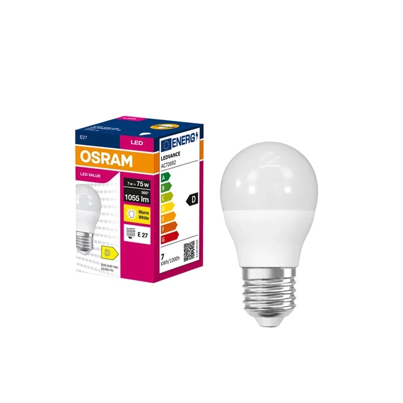 Світлодіодна лампочка Osram 4099854546761 E27 1x7W 3000K 1055Lm IP20, зображення 3