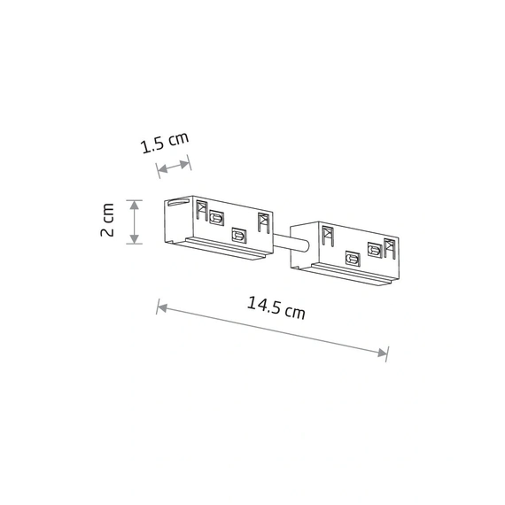 З'єднувач прямий Nowodvorski 11628 LVM Straight Conductive Module IP20 білий, зображення 2