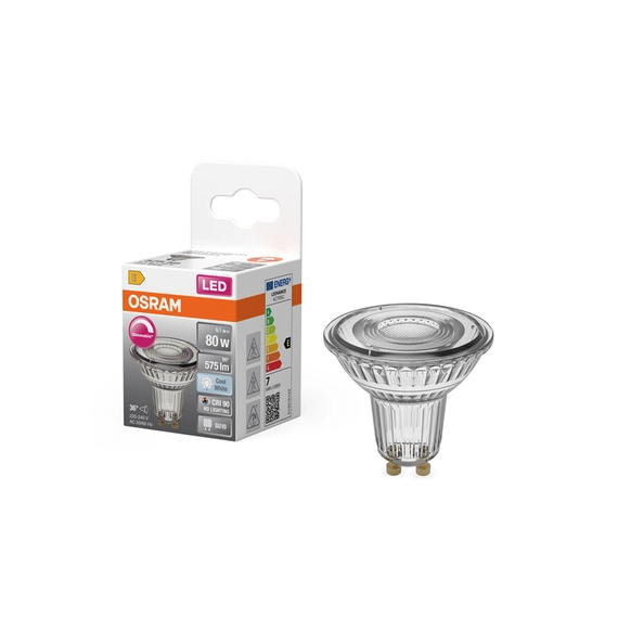 Світлодіодна лампочка Osram 4099854456954 LED GU10 MR16 DIM 1x6.1W 4000K 575Lm IP20, зображення 3