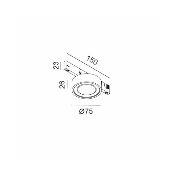MICRO_LINE SOL MINI, D75mm, H26mm, LED 6.3W, 3000К, sahara beige/чорний (14.7526.7.930.SBG/BK), зображення 2