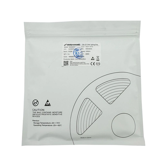 LED стрічка RISHANG COB-24V-IP20 10W 1000Lm 3000K 5м (RM0829EC-WW), изображение 2