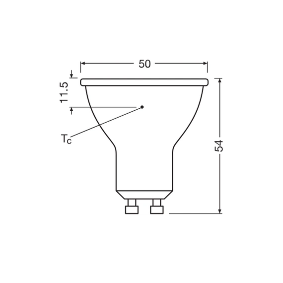 Світлодіодна лампочка Osram 4099854457487 LED GU10 MR16 DIM 1x3.7W 2700K 350Lm IP20, зображення 4