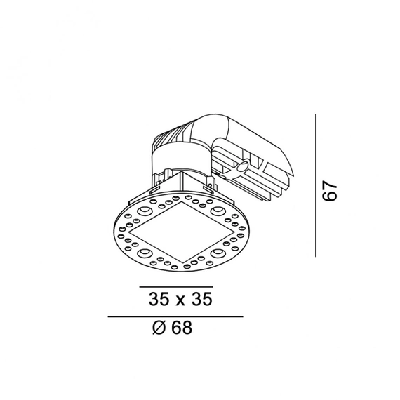 Nano S TRIMLESS, L35мм, W35мм, H67мм, LED 8W 4000K, білий (01.3901.8.940.WH), зображення 2