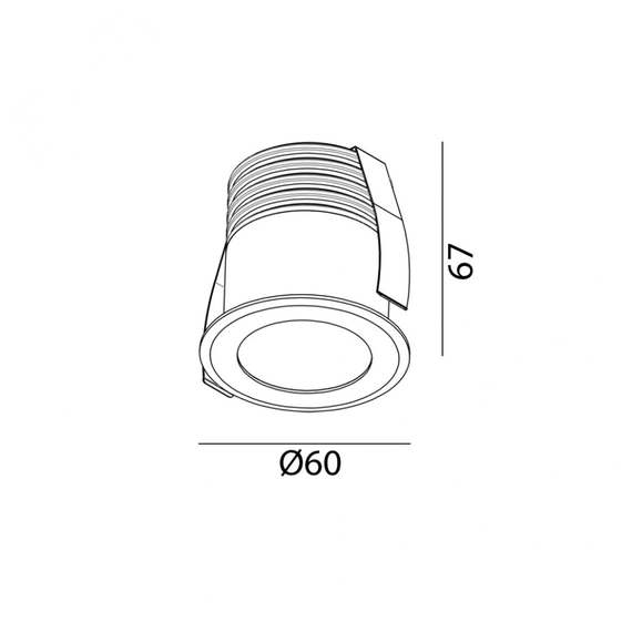 RAIN IP, D60mm, h 67mm, 6.3W LED, 3000K, IP 65, графіт (08.0667.6.930.GR), изображение 2