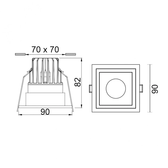 CELL, L90mm, W90mm, H82mm, LED 9W, 4000К, білий/чорний (01.2010.10.940.BK), зображення 2