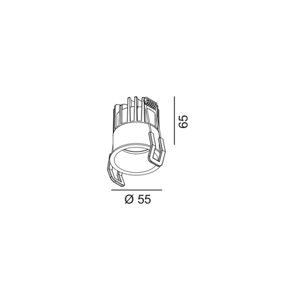 TUB M TRIM, D55mm, H65mm, LED 11W 4000K, IP44, білий (01.0599.11.940.WH), изображение 2