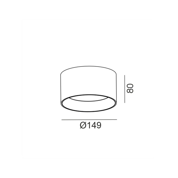 PRISMA M, D149mm, H80mm, LED 13W, 4000К, чорний (02.1580.13.940.BK), зображення 2