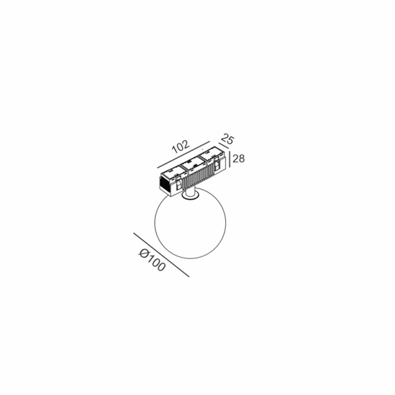 IN_RING SFERA, D100mm, LED 5W, 3000К, чорний (09.1001.5.930.BK), изображение 2
