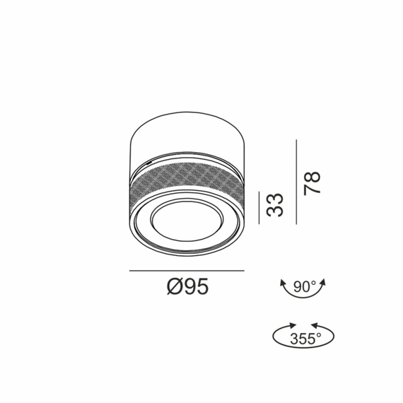 SOL SURF, D95mm, H78mm, LED 14W 4000K, білий/sahara beige (02.9533.14.940.WH/SBG), зображення 2