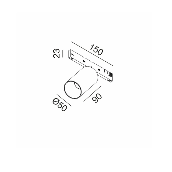MICRO_LINE TUB M A 90, D50mm, H90mm, LED 10.8W, 3000К, чорний (14.0591.11.930.BK), изображение 2