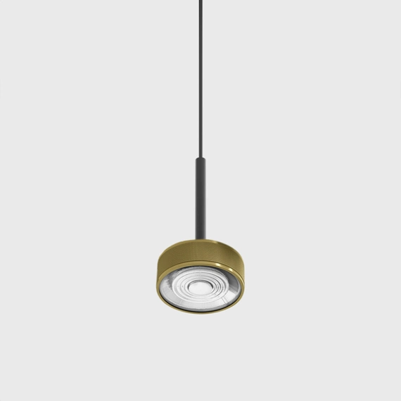 SOL MINI P NANO, D75mm, H135mm, 7W LED, 24°, 3000K, IP20, чорний/латунь (03.7532.7.930.BK/BRG), изображение 3