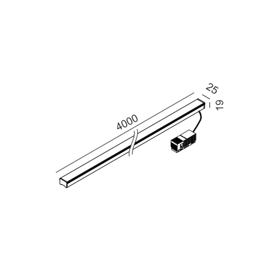 IN_RING FLEXY LINEA, L4000mm, W25mm, H19mm, LED 50W, 4000К, опал/чорний (09.4840.50.940.WH), зображення 2