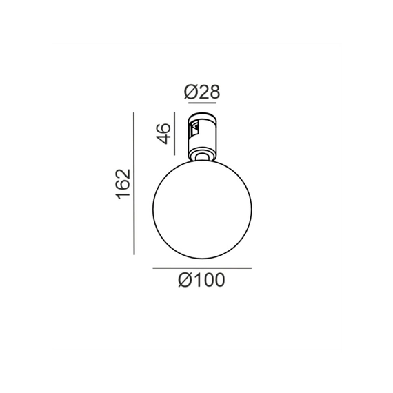AIR_SFERA, D100mm, LED 4W, 3000K, DIM: DALI, 0-10V, опал/латунь (15.1001.4.930.BR), изображение 2