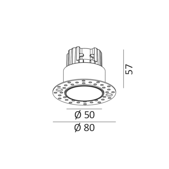 INVISIBLE MINI R, D50mm, H57mm, LED 6.3W, 4000K, diamond black (01.2200.7.940.DB), зображення 2