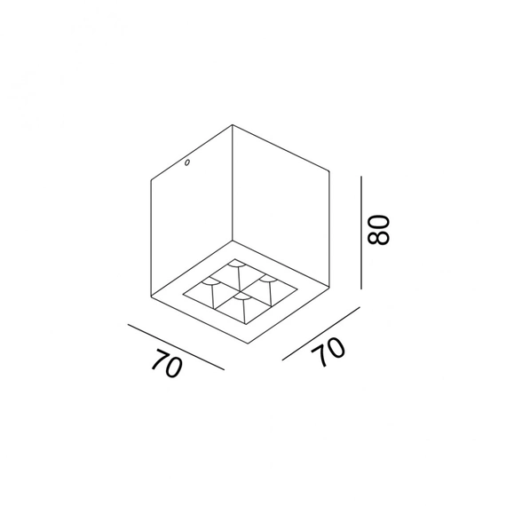 BIM70 S, L70mm, W70mm, H80mm, 8,4W LED, темно-сірий (08.1112.8.930.GR.50), изображение 2
