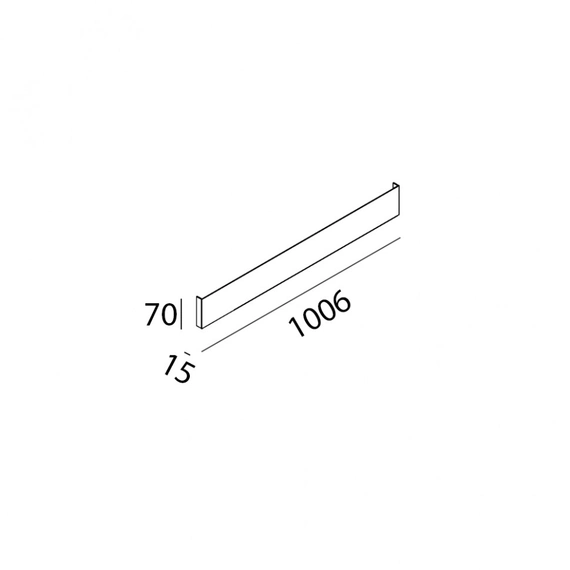 STRAIGHT, L1006mm, H70mm, sp15mm, 18W LED, 1800lm, 3000K чорний (02.7015.1.930.BK), изображение 2