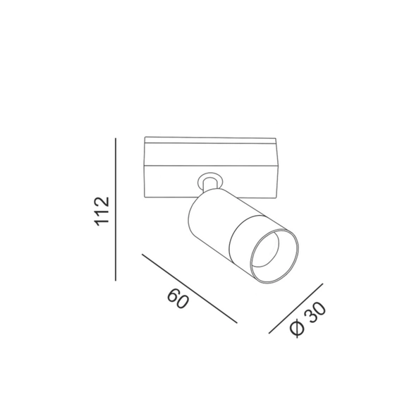 IN_LINE ZOOM S, D30mm, H60mm, LED 5,4 W, 228-307lm, 3000K, 15°-50°, чорний (06.0369.6.930.BK), изображение 2