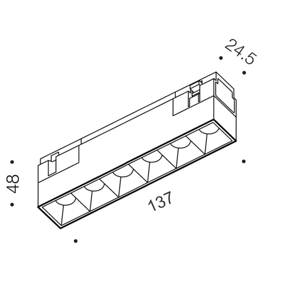 IN_LINE COMFORT 137, L137mm, W24,5mm, H48mm, LED 8W, 4000К, білий (06.1371.8.940.WHW), изображение 2