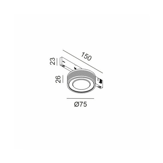 MICRO_LINE SOL MINI, D75mm, H26mm, LED 6.3W, 4000К, чорний (14.7526.7.940.BKG/BK), изображение 2