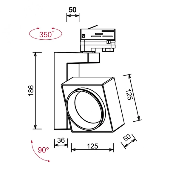 PRO 3F, L161mm, W50mm, H186mm, LED 33W, 4000К, чорний (04.7731.33.840.BK.90), изображение 2