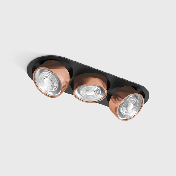 SOL IN MINI X3, L301mm, W111mm, H50mm, LED 3x7W, 4000K, чорний/мідь (01.7523.21.940.BK/CP)