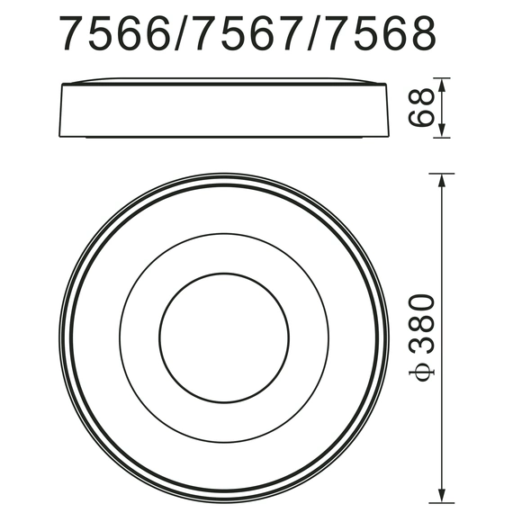 Стельовий світильник Mantra COIN 56W LED CEILING 7568, зображення 4