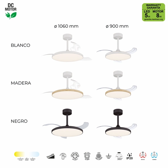 Люстра вентилятор Mantra SLIM FAN 9006, изображение 9