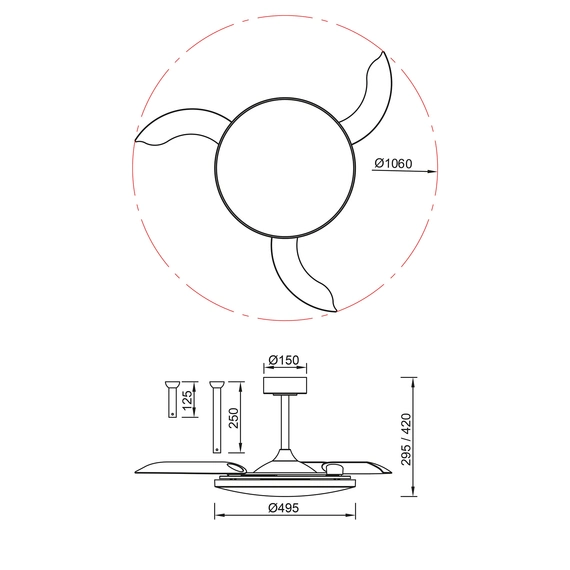 Люстра вентилятор Mantra SLIM FAN 9007, зображення 8