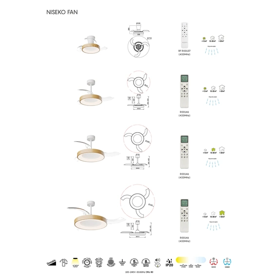 Люстра вентилятор Mantra NISEKO FAN 9058, изображение 5