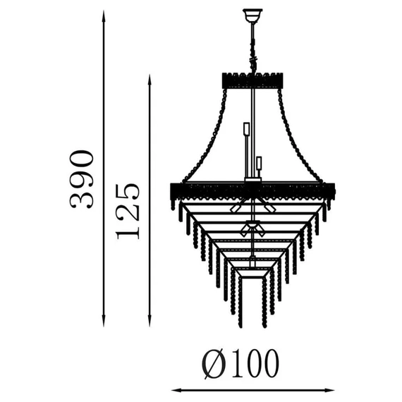Люстра Searchlight LOUIS PHILLIPE 1711-102SB, зображення 4