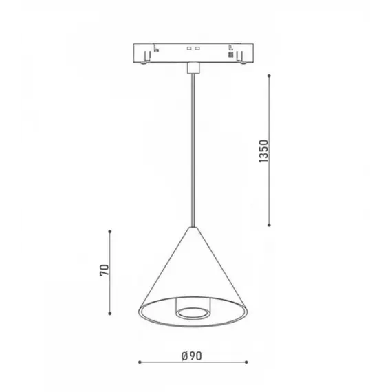 Світильник підвісний KLOODI KDMG-CONE90 6W 3K WH, изображение 2